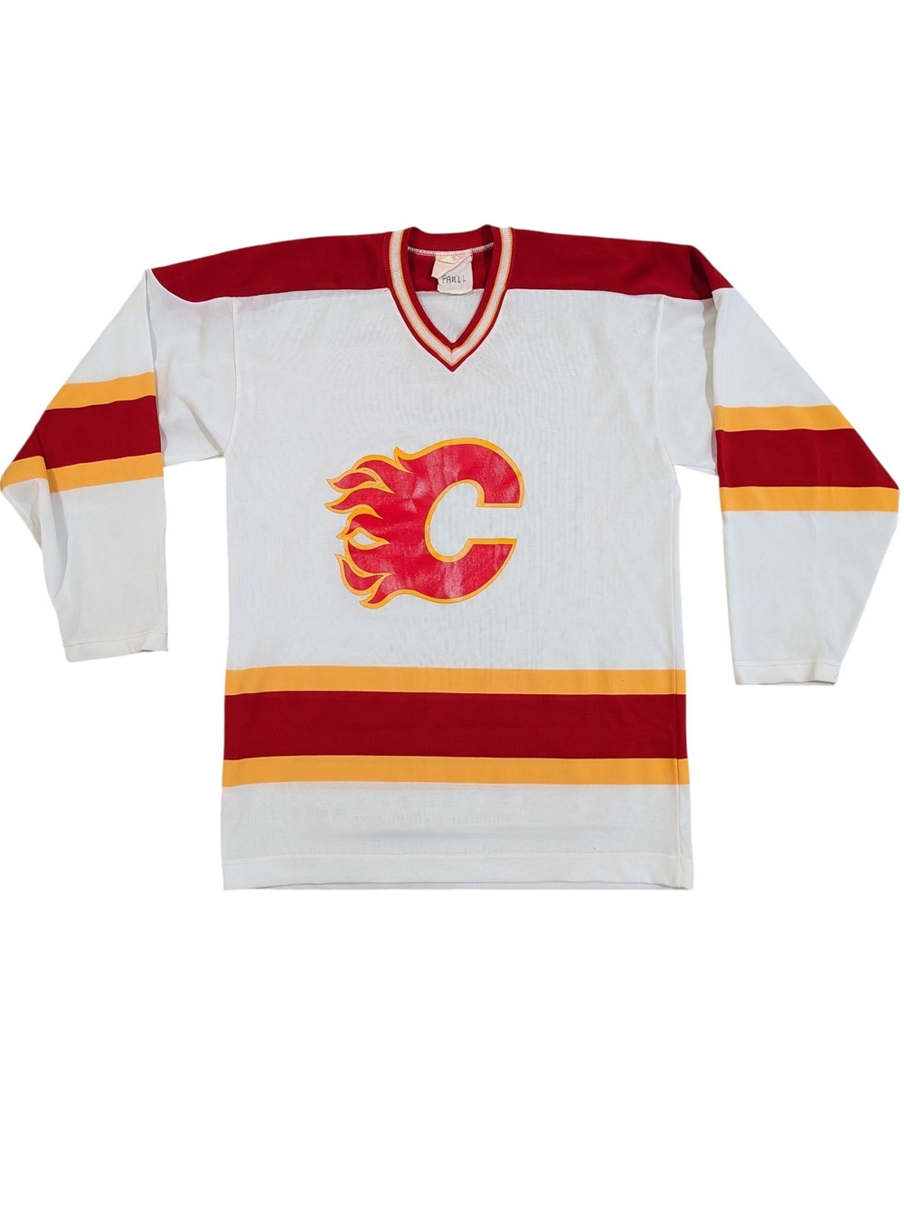 NHL Calgary Flames Flawless Vintage 80s Hockey Sweater Made In Canada Medium